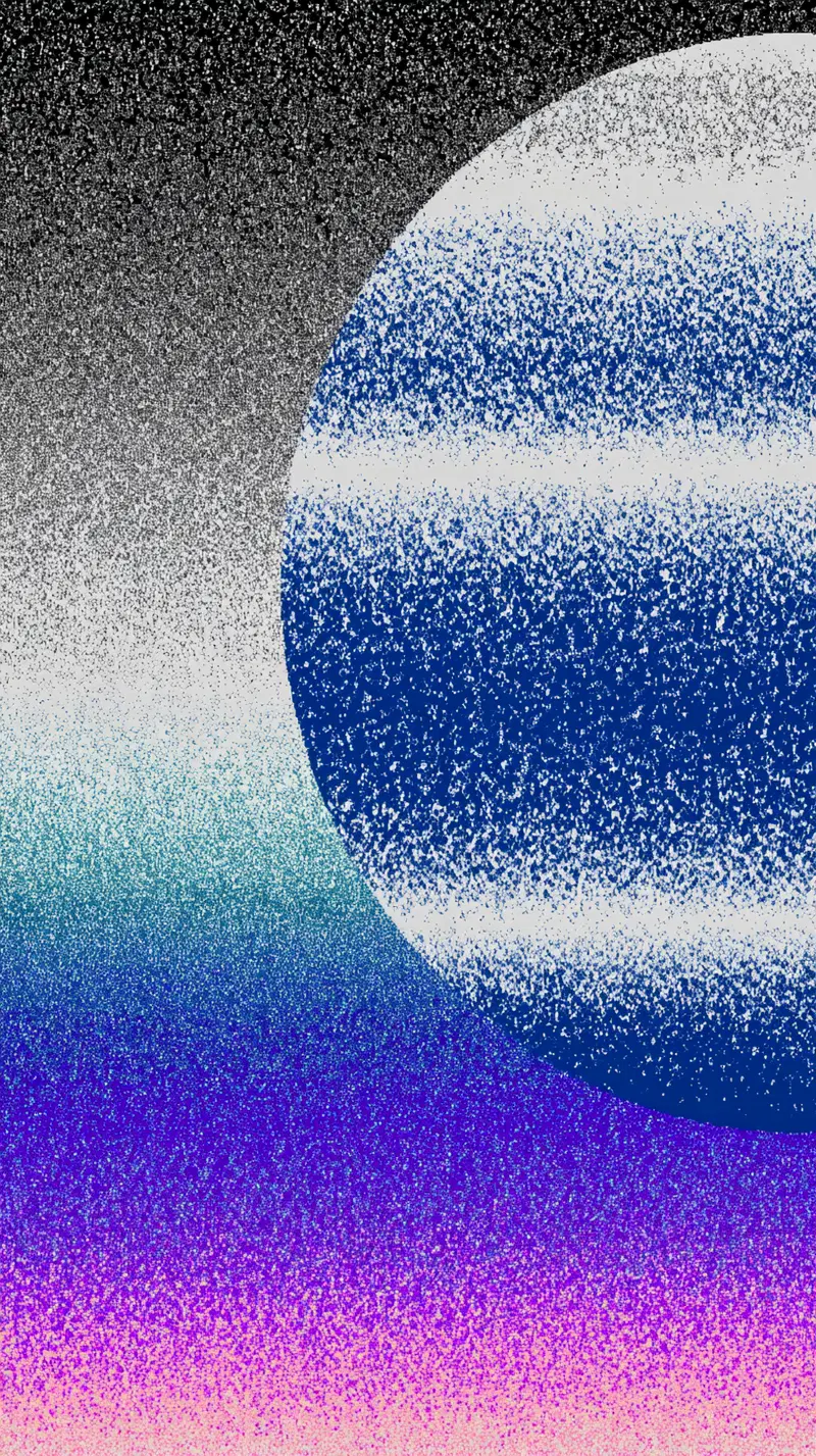 Abstract gradients with textured dots blending blues, purples, and blacks