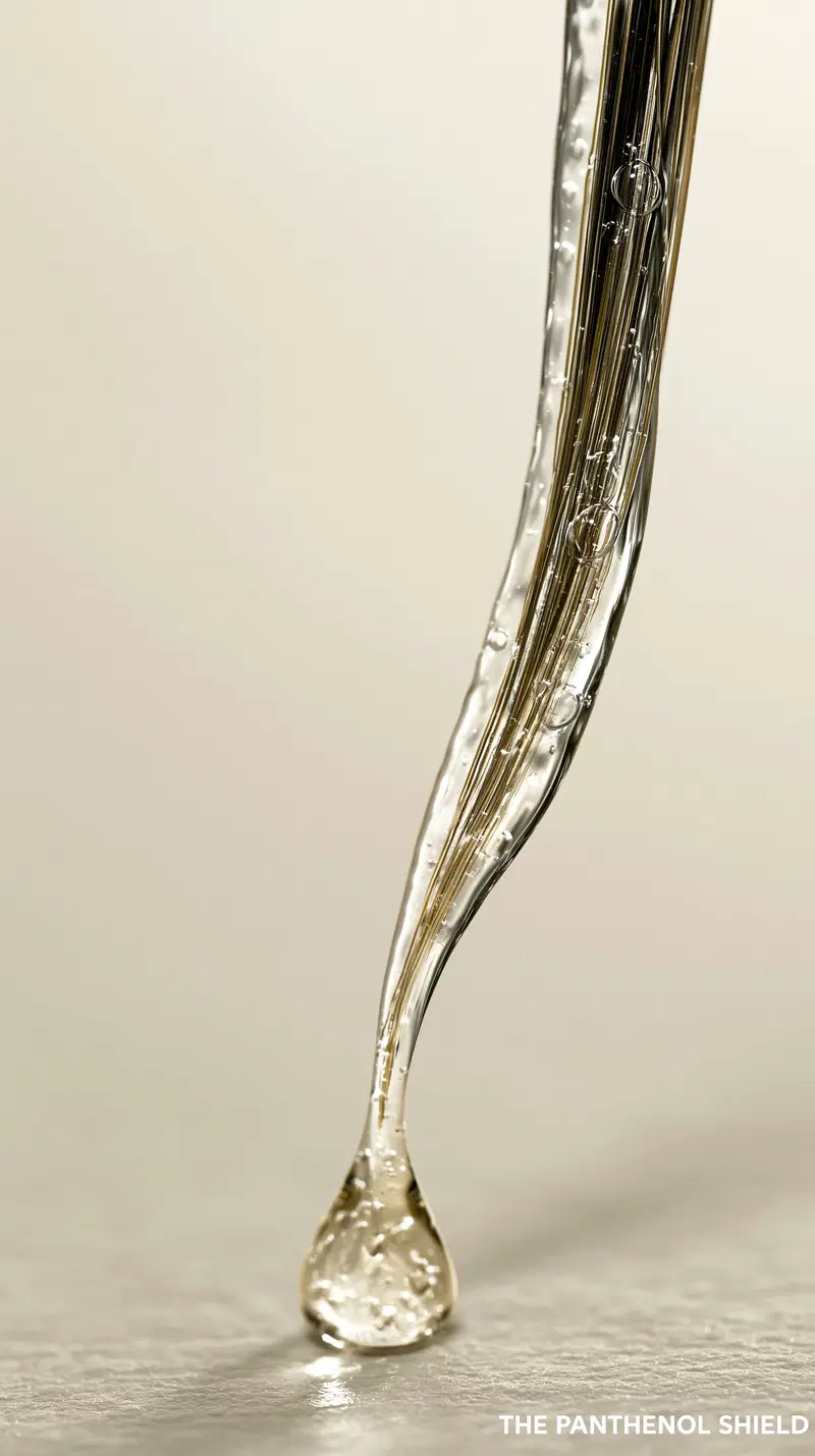 Close-up Macro Photography of a Clear Viscous Liquid Droplet
