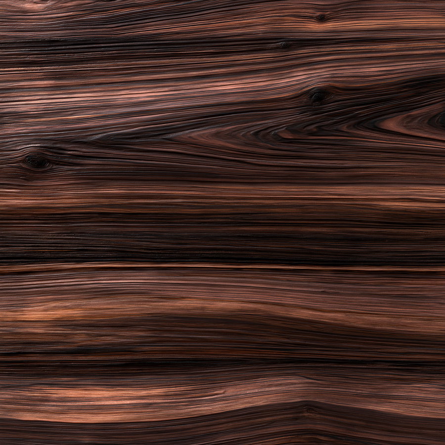 A detailed close-up of dark polished wood showing rich natural grain patterns and textures