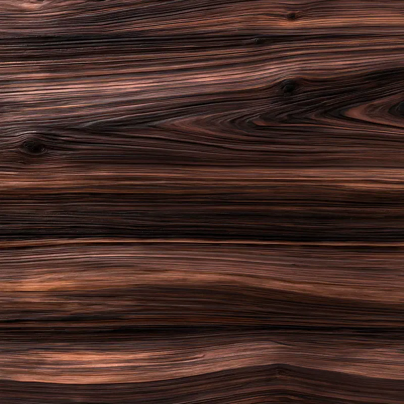 Close-up detailed texture of polished dark wooden surface with natural grains