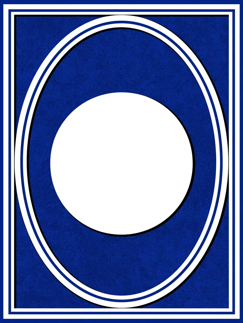 Abstract geometric art with concentric white and blue rings on textured blue background