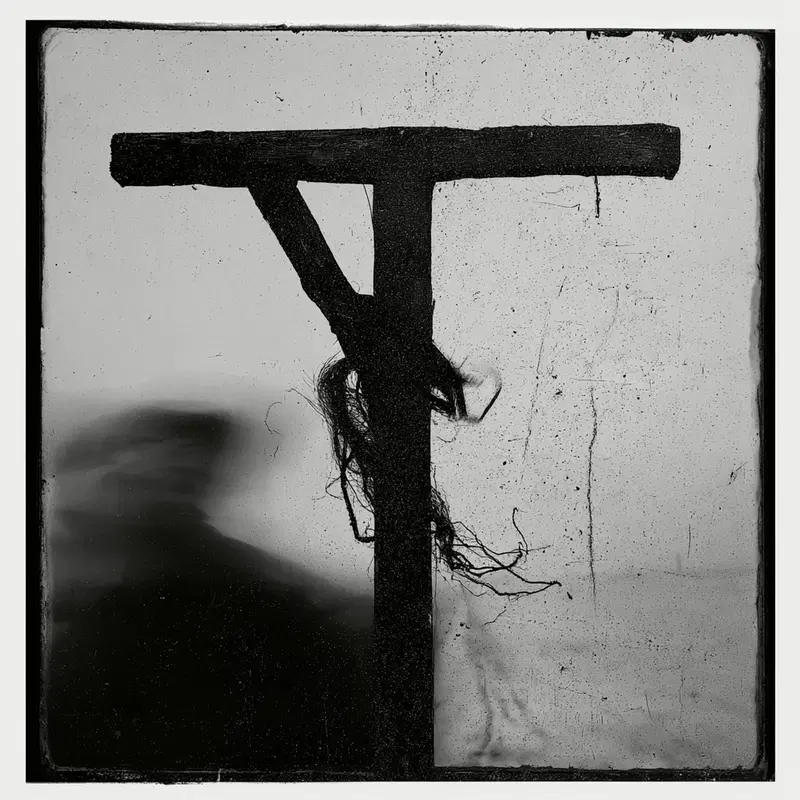 Abstract Black And White Photography Featuring Blurred Silhouette And Rustic Structure