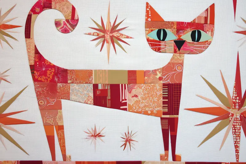Mid-Century Modern Atomic Cat Wall Art Inspiration