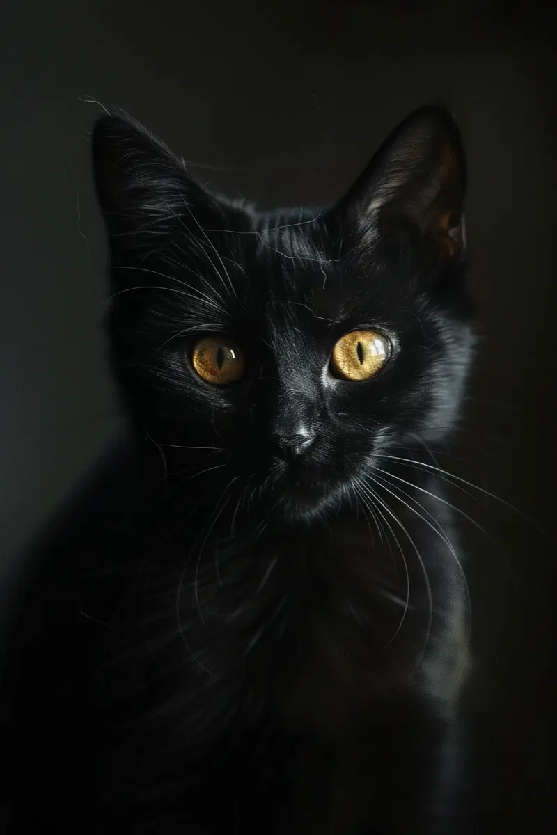 Minimalist Black Cat Wall Art for Emotional Aesthetic Decor