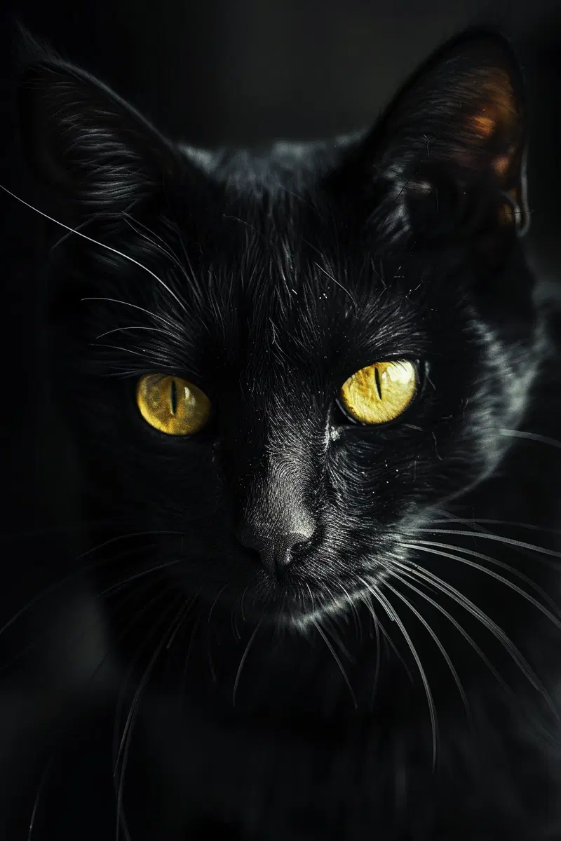 Minimalist Black Cat Wall Art for Emotional Aesthetic Decor