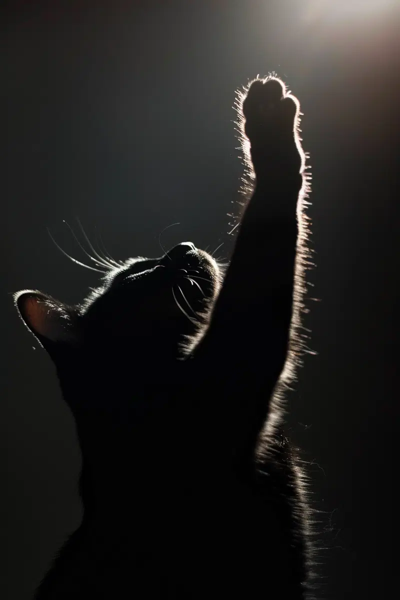 Dramatic Black Cat Wall Art for Minimalist Decor