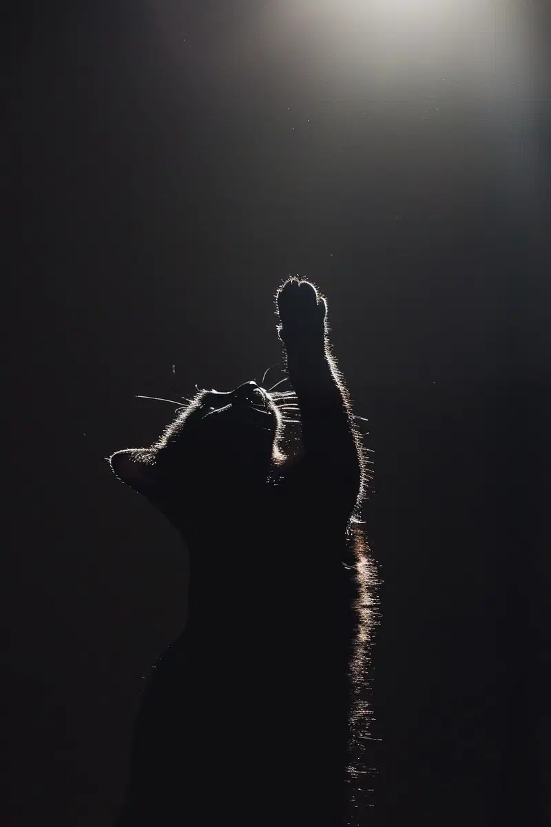 Dramatic Black Cat Wall Art for Minimalist Decor
