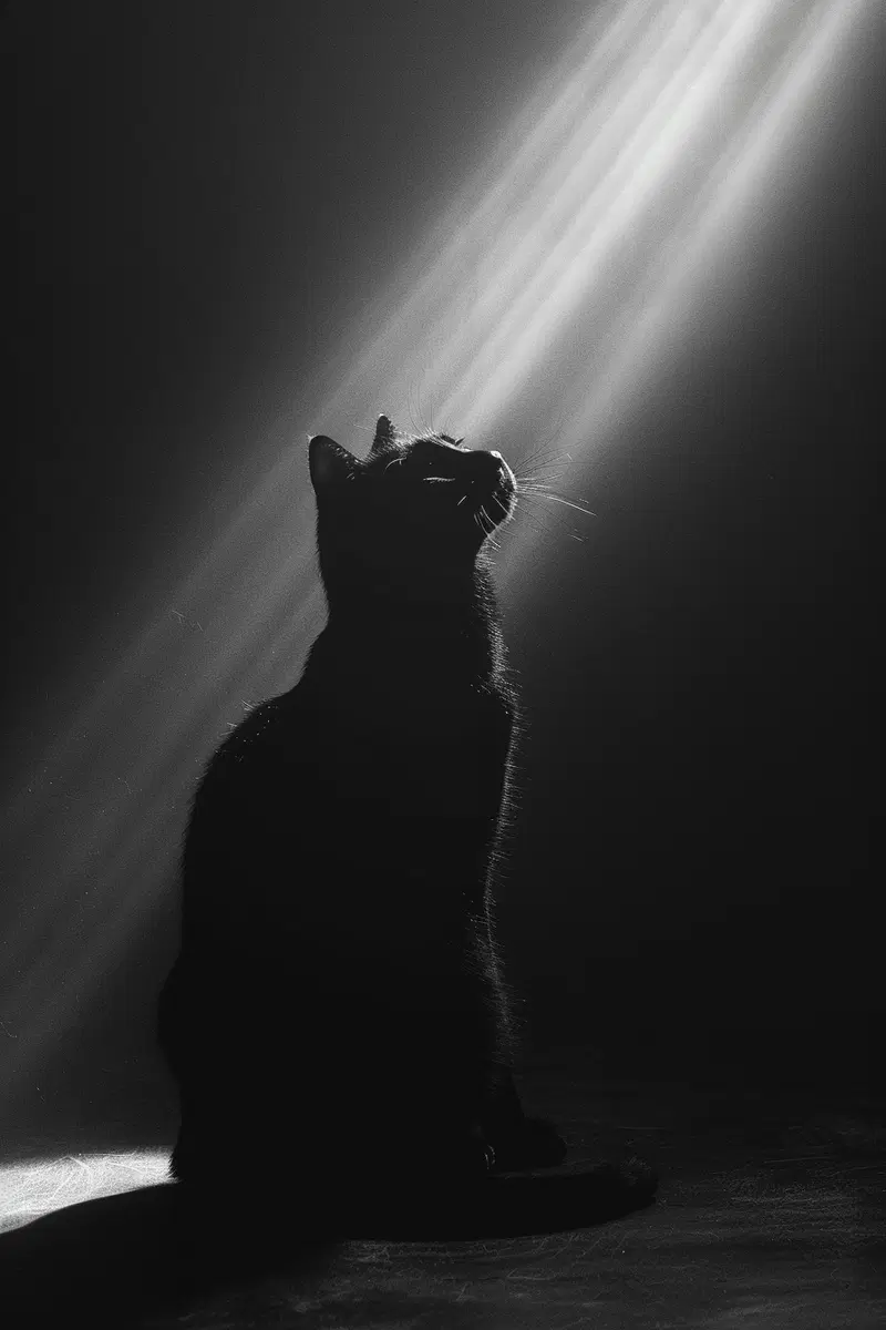 Minimalist Black Cat Wall Art for Dramatic Decor