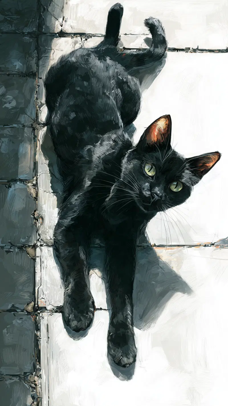 Watercolor Black Cat Art on Neon Sign for Home Decor Inspiration