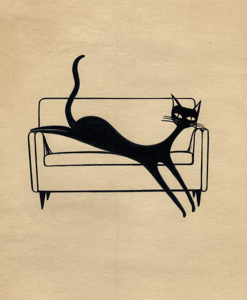 Minimalist Japanese Cat Art for Cozy Home Decor Inspiration