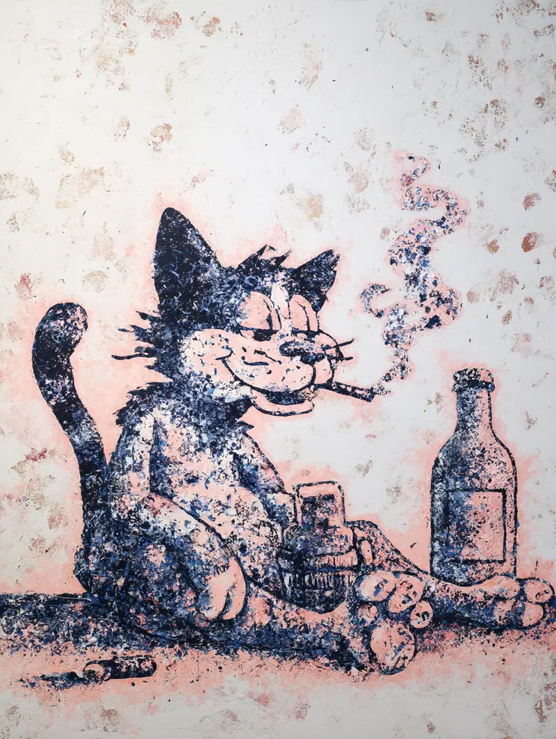 Whimsical Cat Art for Unique Home Decor Inspiration
