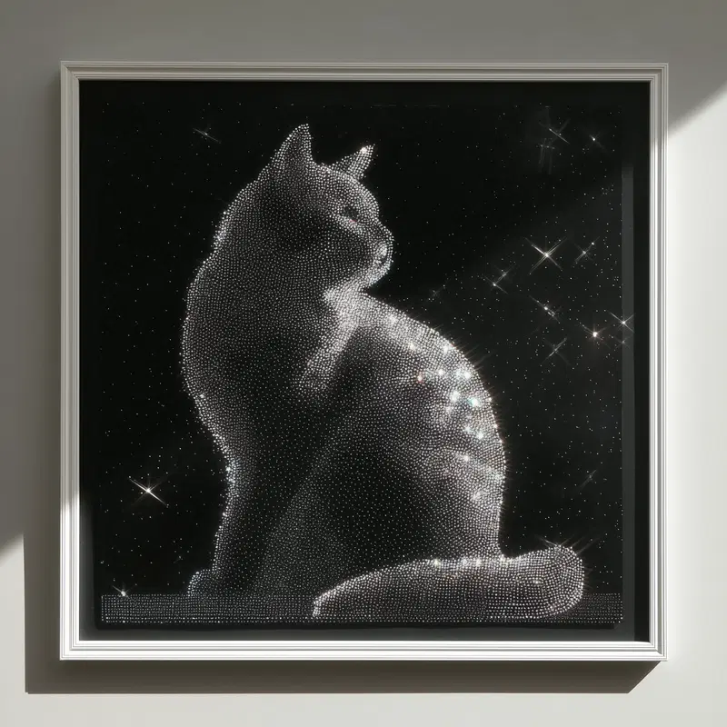 Elegant Cat Silhouette Diamond Painting Home Decor Inspiration