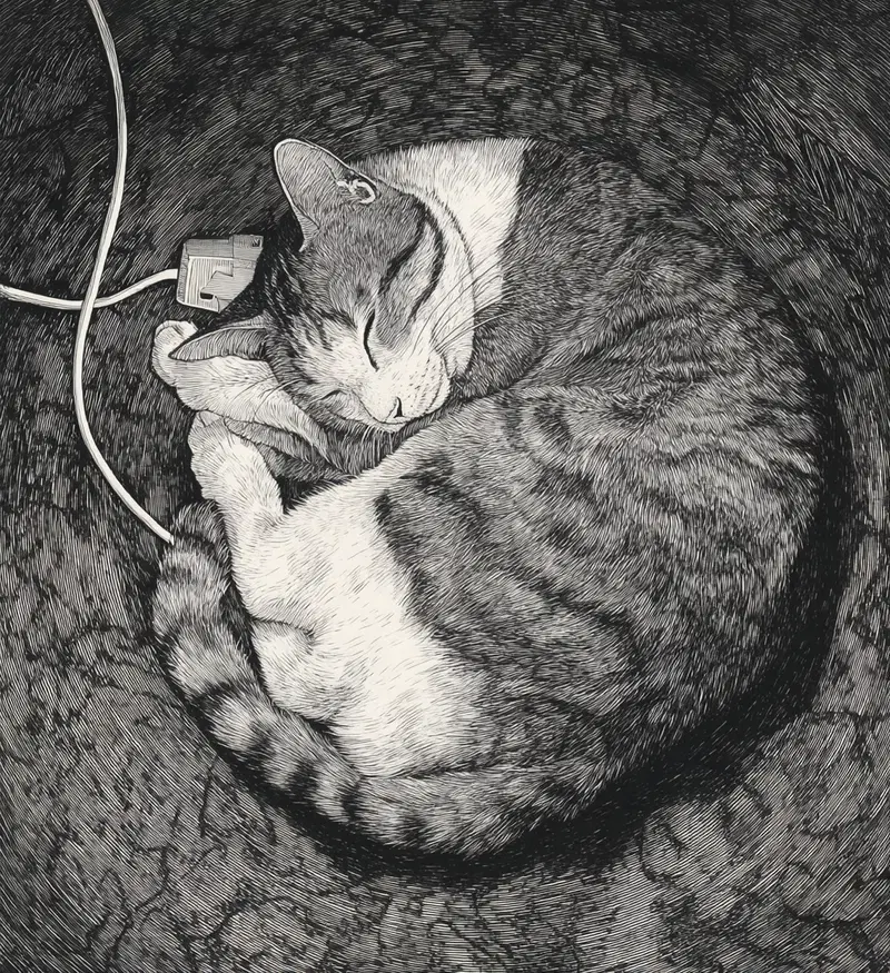 Whimsical Cat Art for Cozy Living Room Decor Inspiration