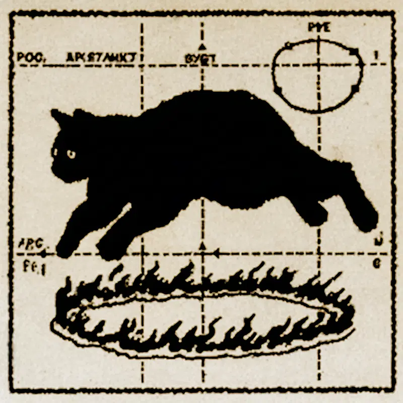 Dynamic Black Cat Illustration for Unique Home Decor Inspiration