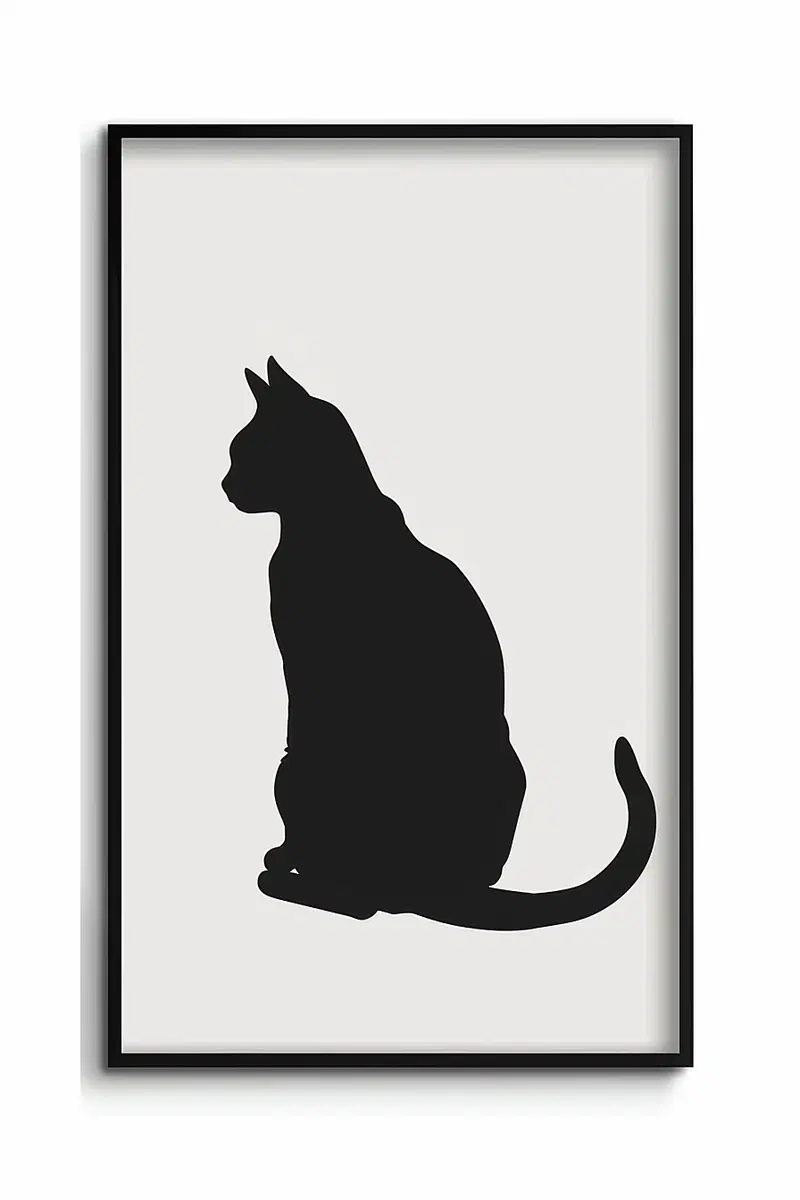 Elegant Minimalist Cat Printable Wall Art for Modern Decor