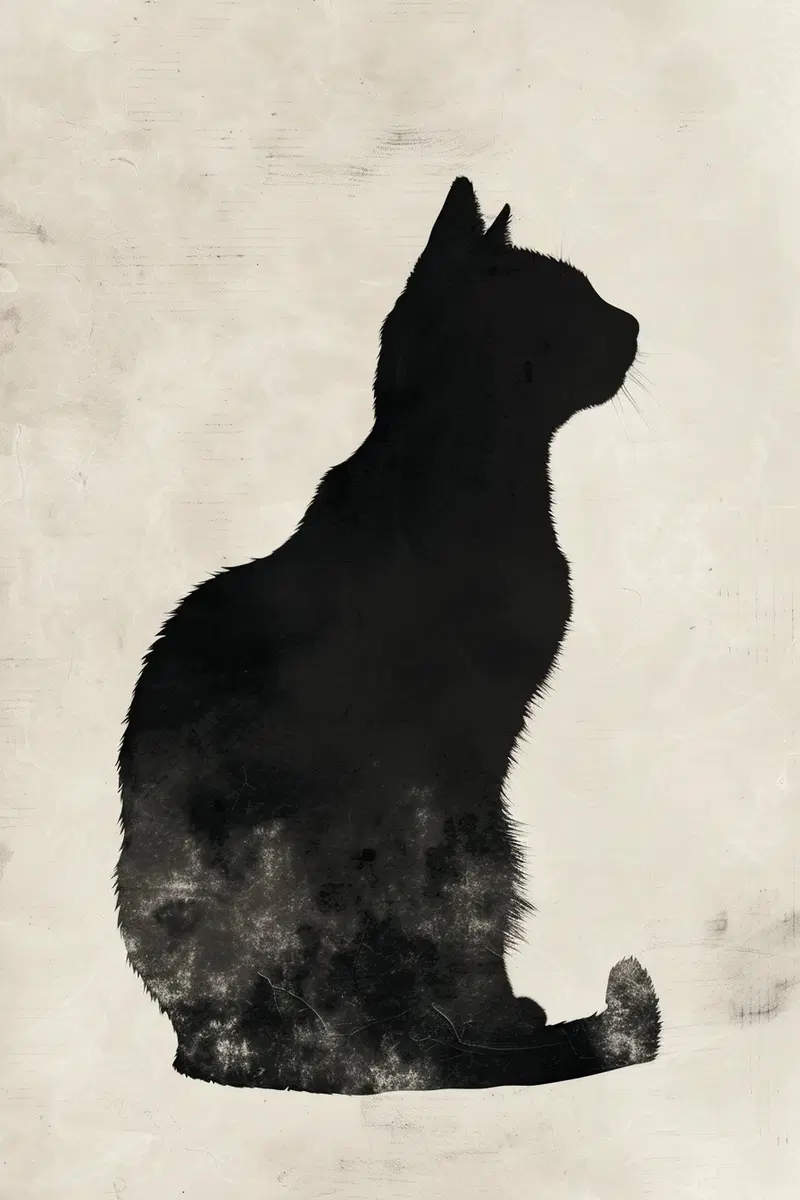 Elegant Minimalist Cat Printable Wall Art for Modern Decor