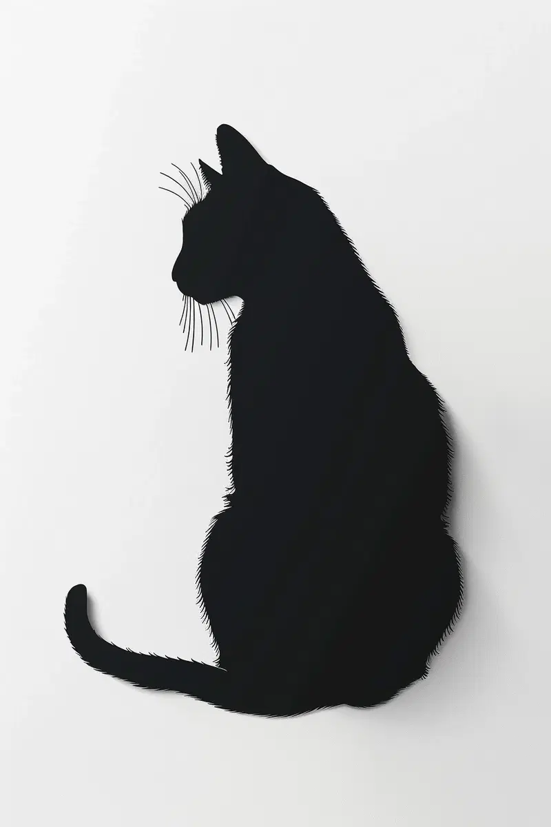 Minimalist Cat Printable Wall Art for Elegant Decor