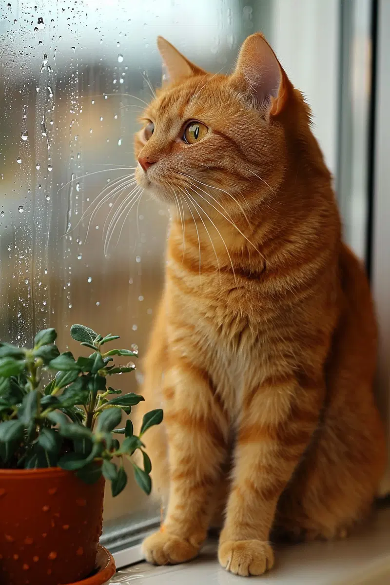 Cozy Rainy Day Aesthetic with Kittens and Lattes