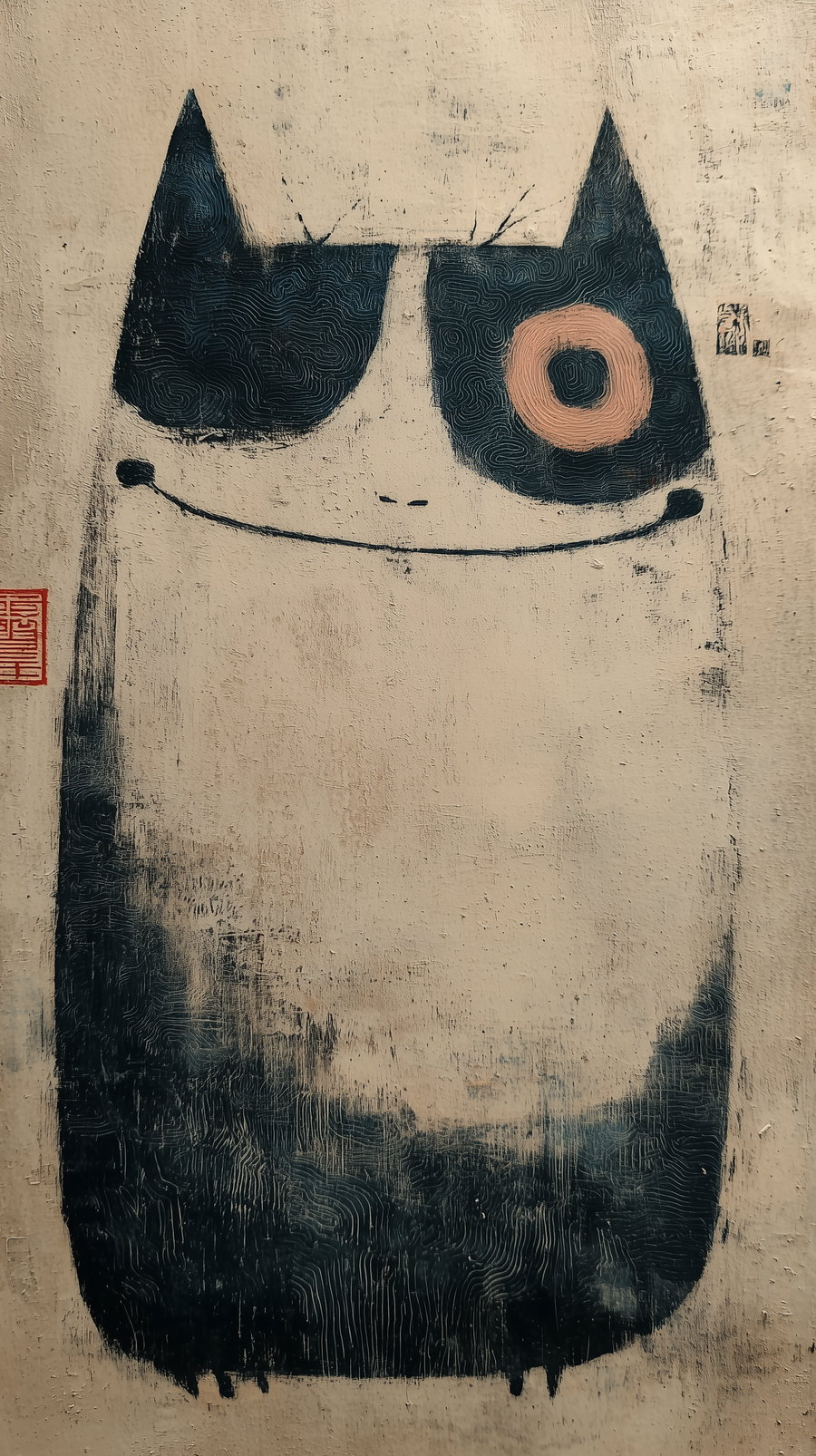 Cute cat drawings with thick Japanese-style outlines and vibrant colors