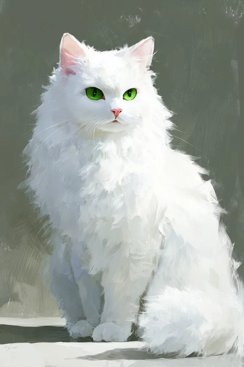 Fluffy White Cat Aesthetic for Cozy Home Decor Inspiration