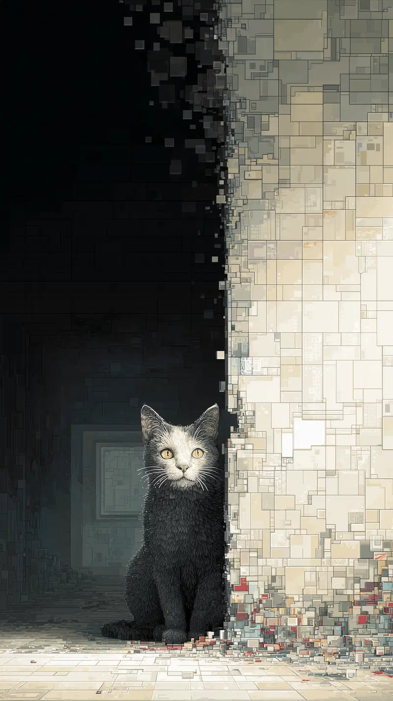 Glitch Art Cat Decor Ideas for Unique Home Aesthetics