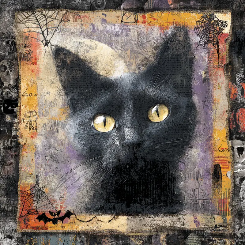 Grunge Halloween Cat Decor Ideas for Spooky Aesthetic