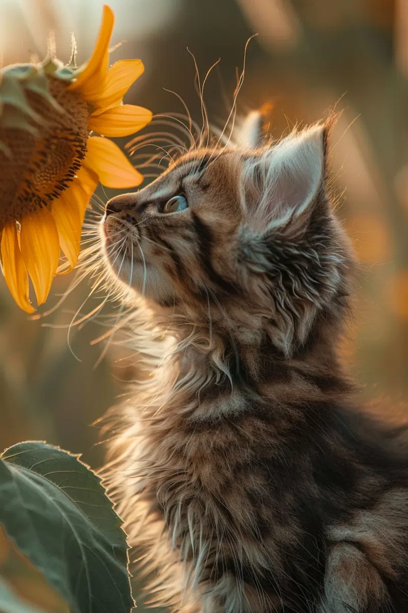 Dreamy Kitten and Sunflower Aesthetic Inspiration for Home Decor