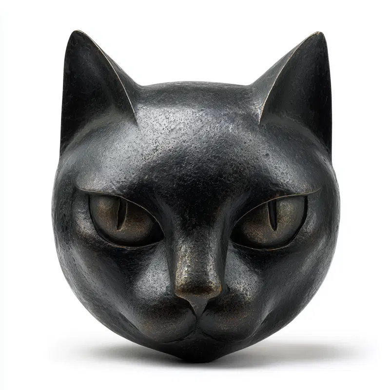 Metal Black Cat Face Wall Art for Unique Home Decor