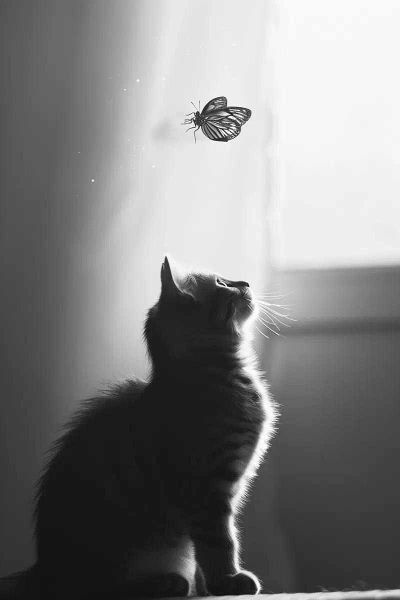 Minimalist Cat Wall Art for Peaceful Home Decor