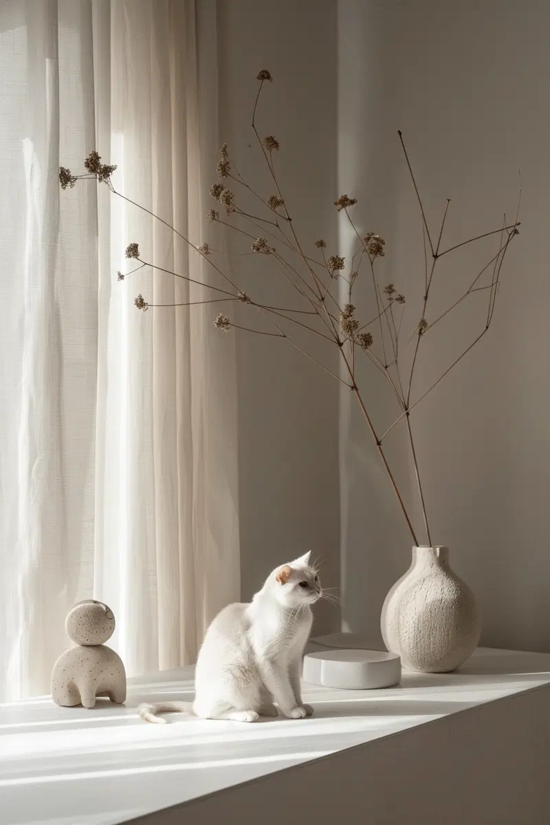 Minimalist Cat Wall Art Decor for Modern Interiors