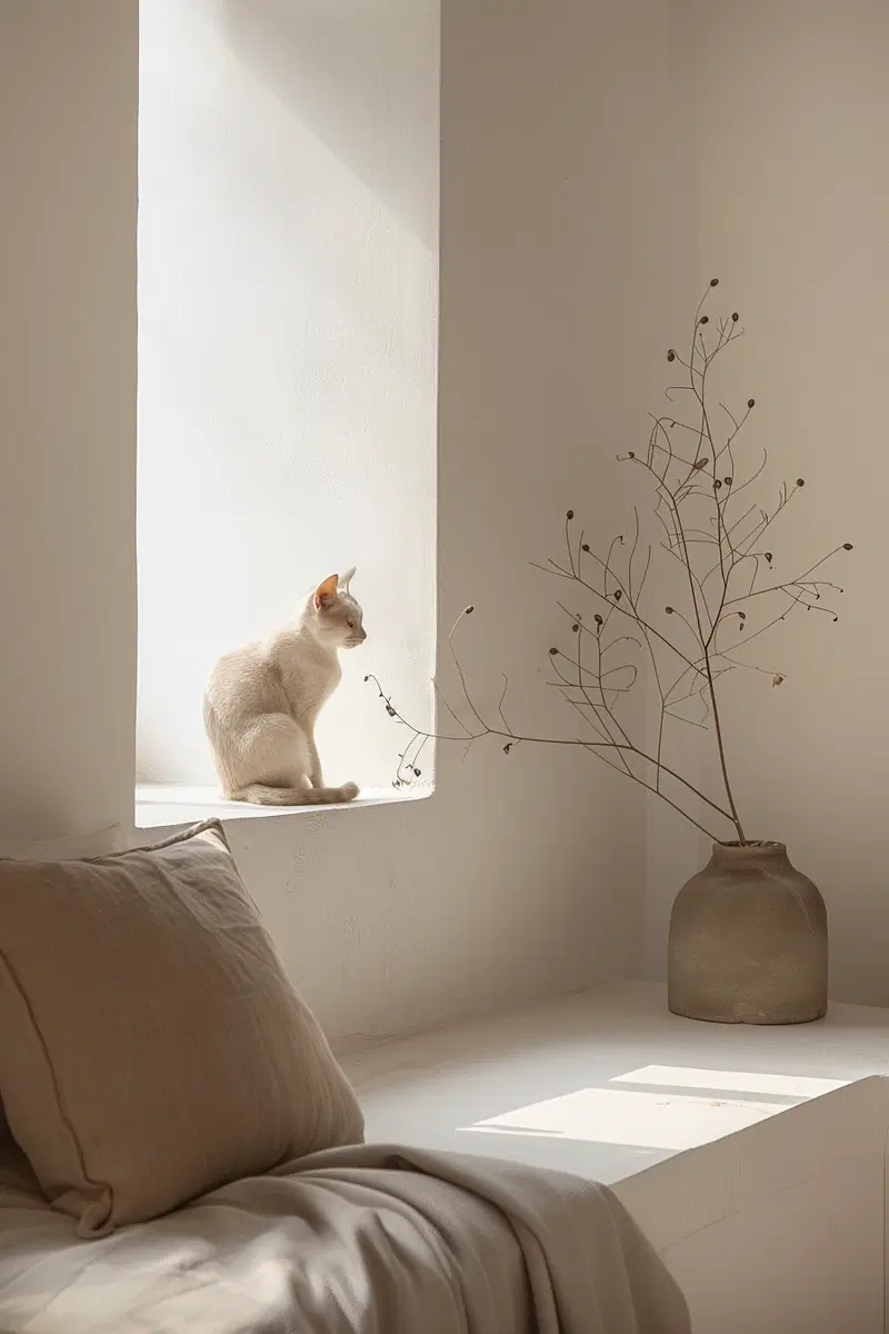 Minimalist Cat Decor Wall Art for Modern Interiors