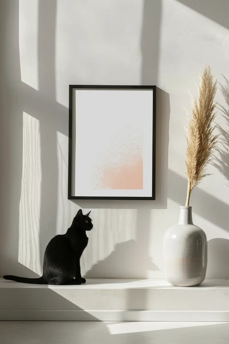 Modern Minimalist Cat Wall Art Printable Decor Ideas