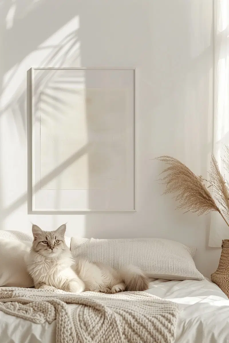 Modern Minimalist Cat Poster Printable Wall Art Decor