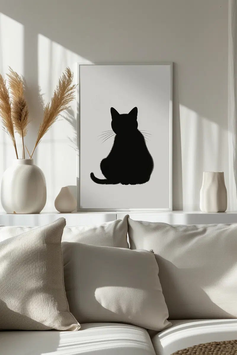 Modern Minimalist Cat Printable Wall Art Decor Ideas
