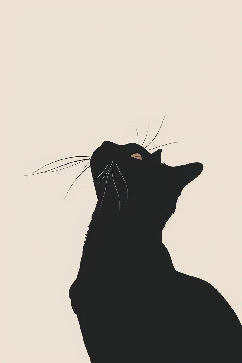 Modern Minimalist Cat Printable Wall Art for Home Decor
