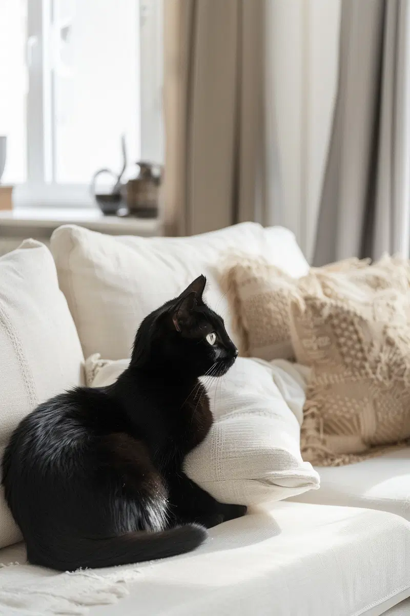 Luxury Modern Cat Decor for Minimalist Living Room Aesthetic
