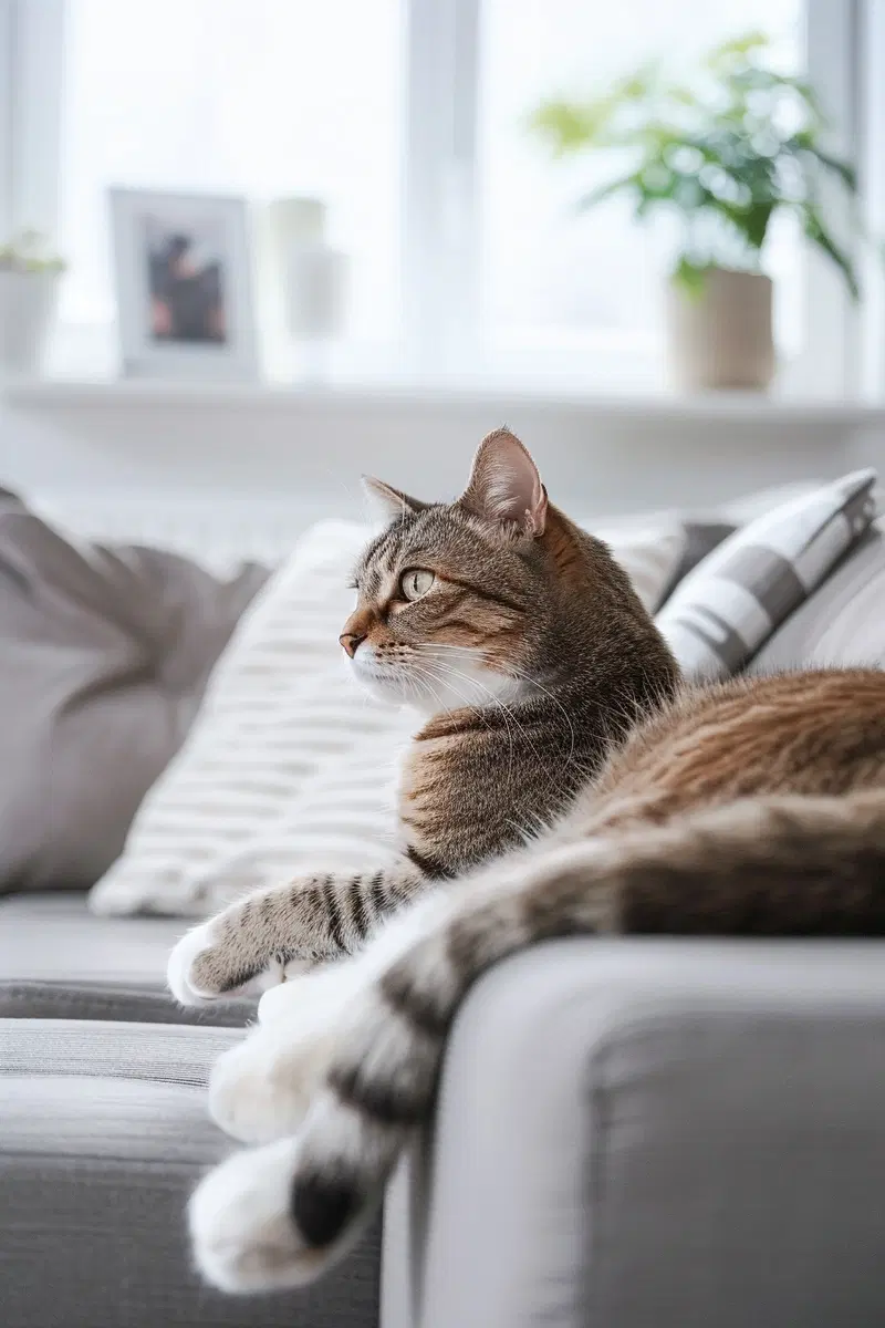 Luxury Minimalist Cat Decor for Modern Living Rooms