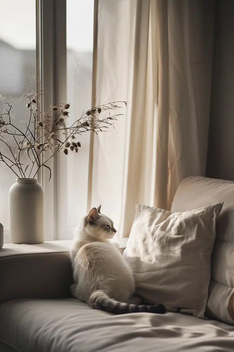 Modern Minimalist Cat Decor for a Bright Aesthetic Interior