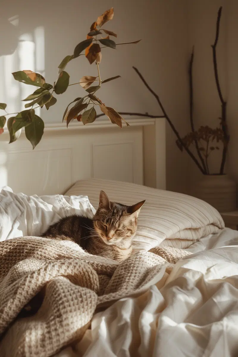 Cozy Minimalist Bedroom Decor in Beige Tones