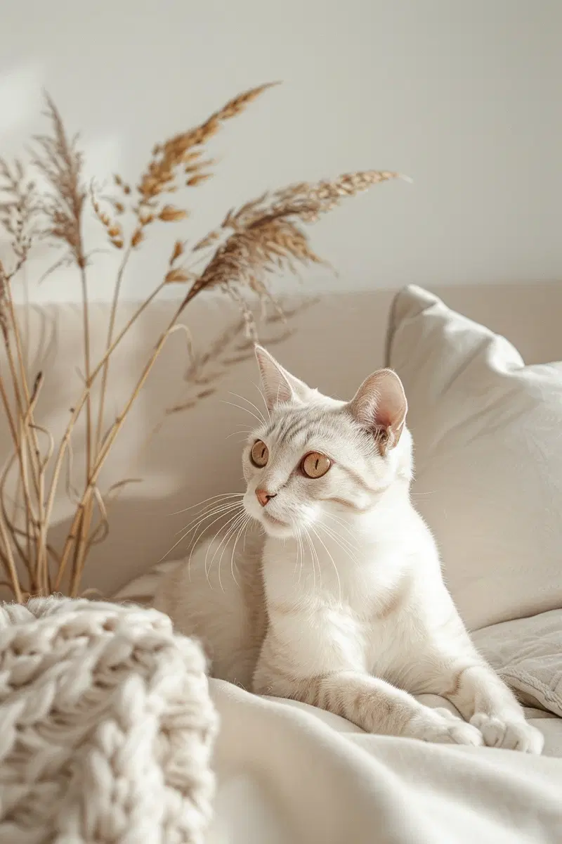 Minimalist Cat Wall Art for Cozy Modern Decor Aesthetic