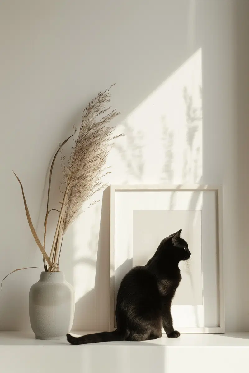 Neutral Cat Printable Wall Art for Minimalist Decor