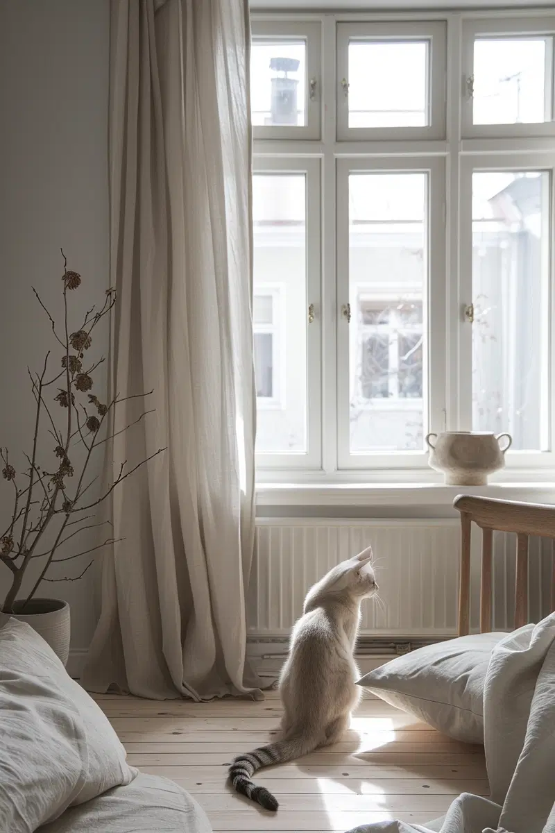 Luxury Minimalist Cat Decor for Soft Aesthetic Interiors