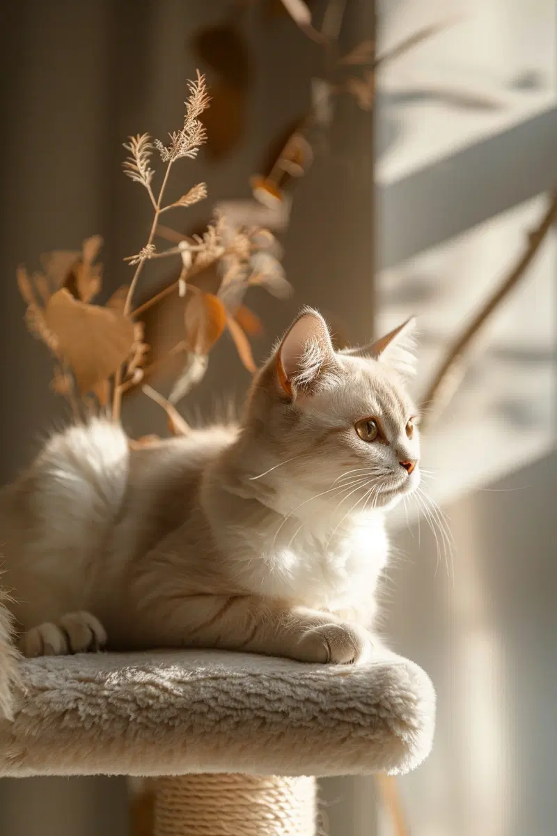 Elegant Minimalist Cat Wall Art for Neutral Interiors