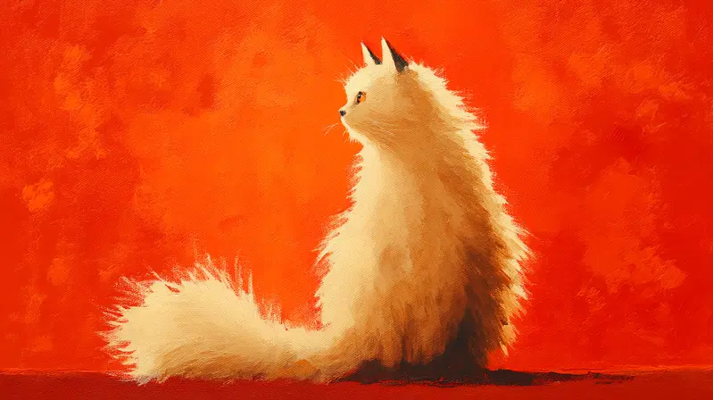 Minimalist Persian Cat Wall Art for Modern Home Decor