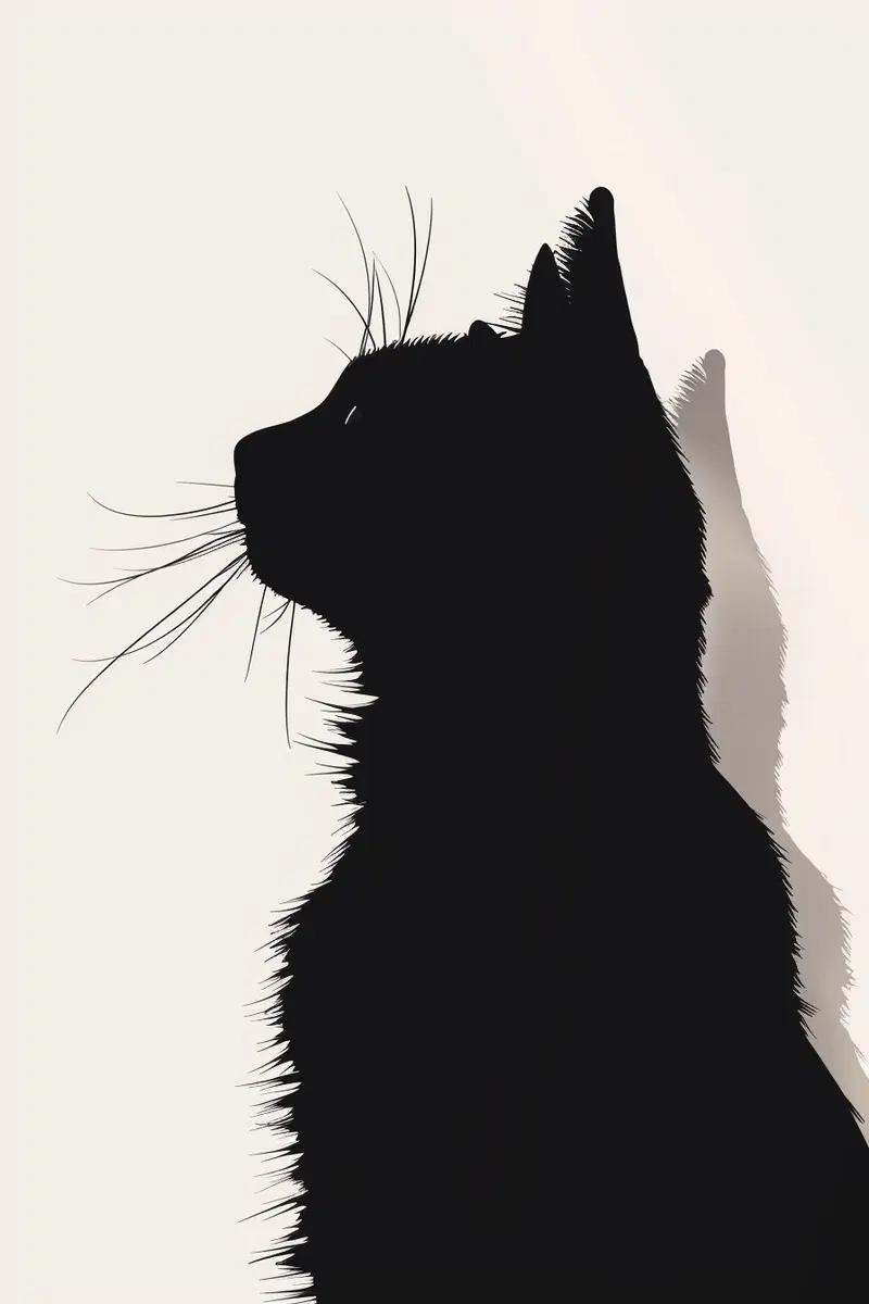 Minimalist Cat Printable Wall Art for Elegant Home Decor