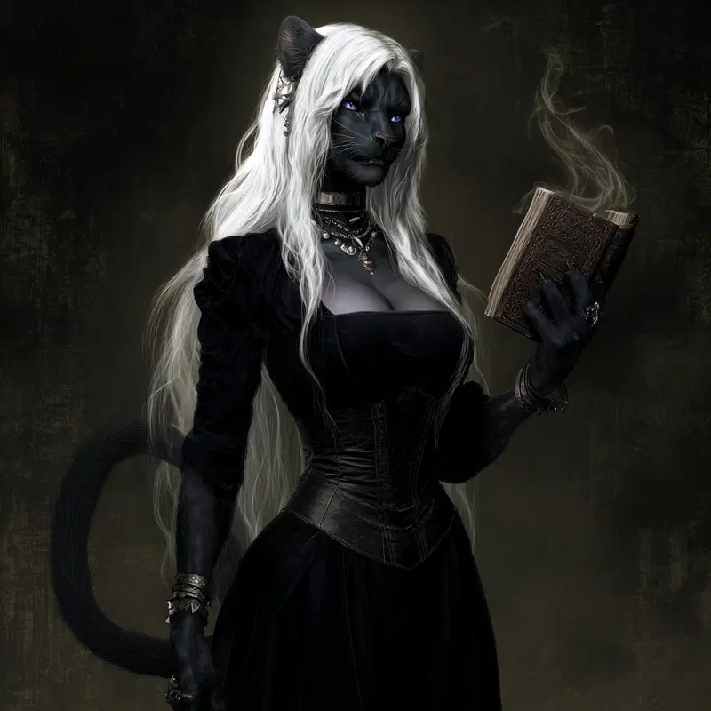 Enchanting Tabaxi Witch Aesthetic for Fantasy Decor Inspiration