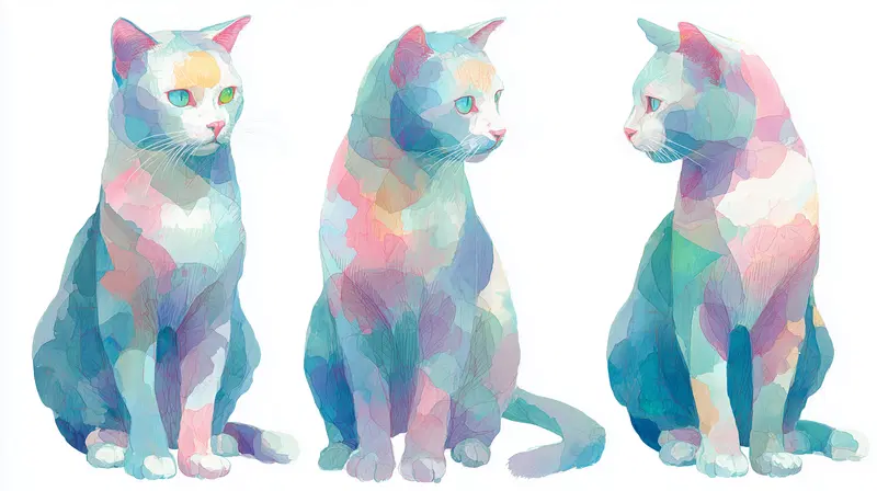Whimsical Cat Watercolor Illustration for Home Decor Inspiration