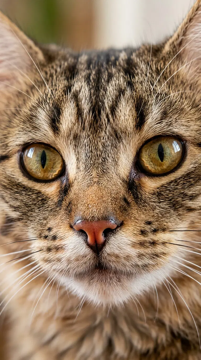 Close-up of an American Bobtail Cat with Distinctive Features