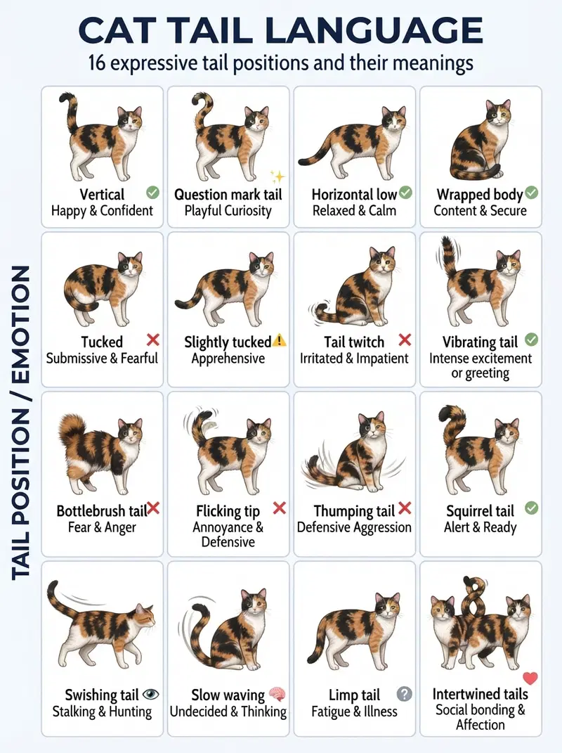 Expressive Cat Tail Language Chart: Understanding Emotions