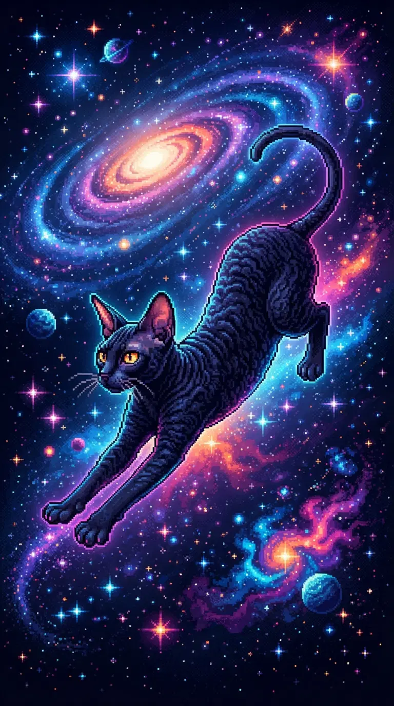 A Cosmic Cat Among Stars and Galaxies